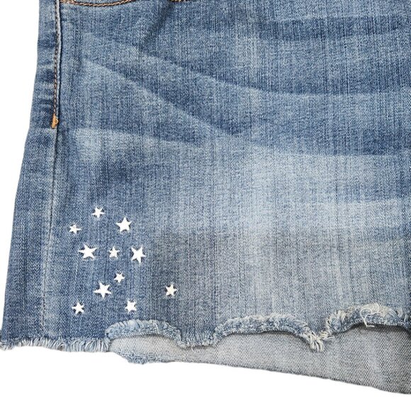 J. Crew Factory Star Embroidered 3” Light Blue Denim Shorts Size 30 - Picture 3 of 9